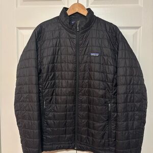 Patagonia Nano Puff Jacket Men's Large Black - Lightweight Insulated Puffer